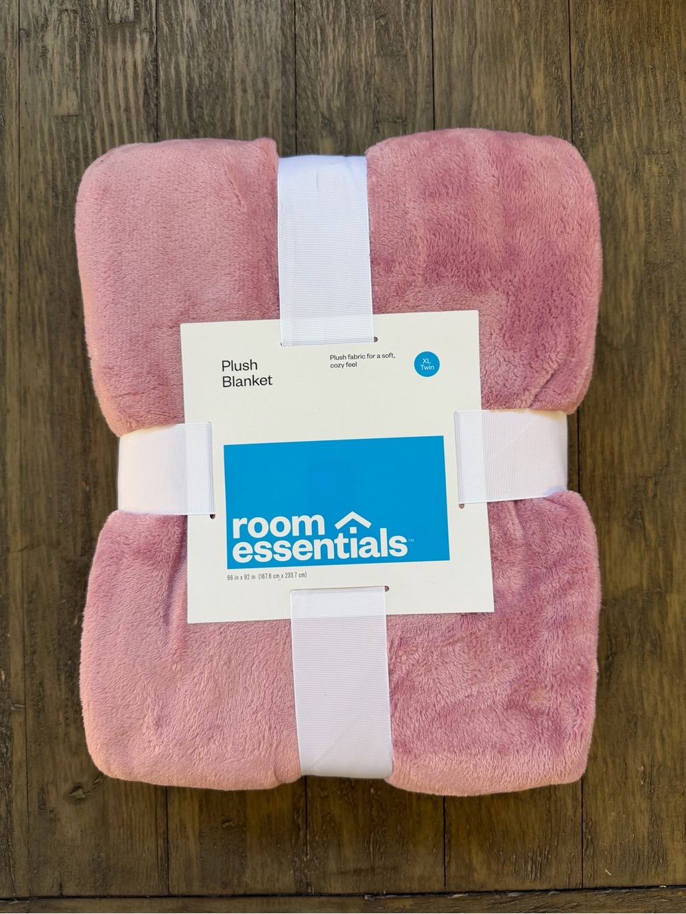 Room Essentials Pink Plush Blanket Size Twin XL
